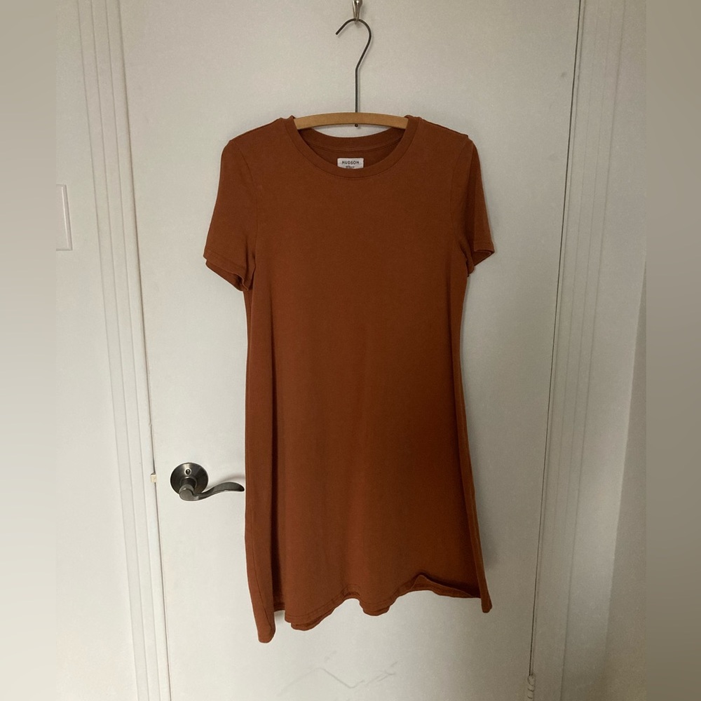 Brown t shirt dress by Hudson north